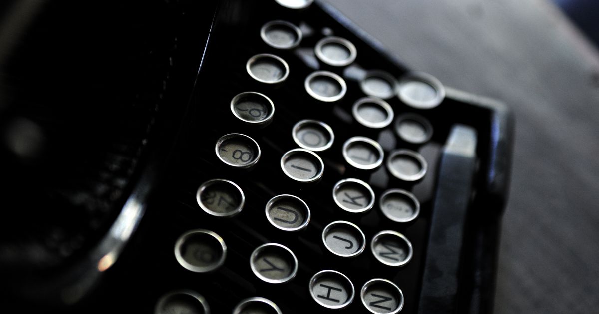Close-up of old typewriter keys